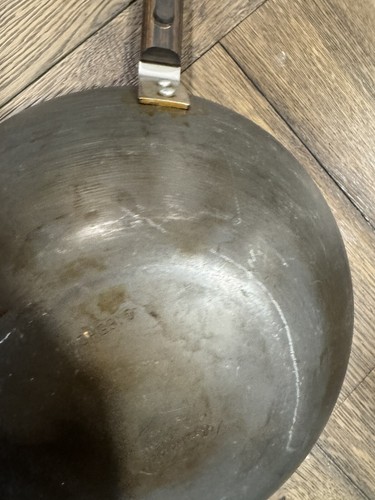 Commercial Aluminum Cookware 10.75" Flat Bottom Wok G165 HC Wood Handle RARE~ - Picture 12 of 18