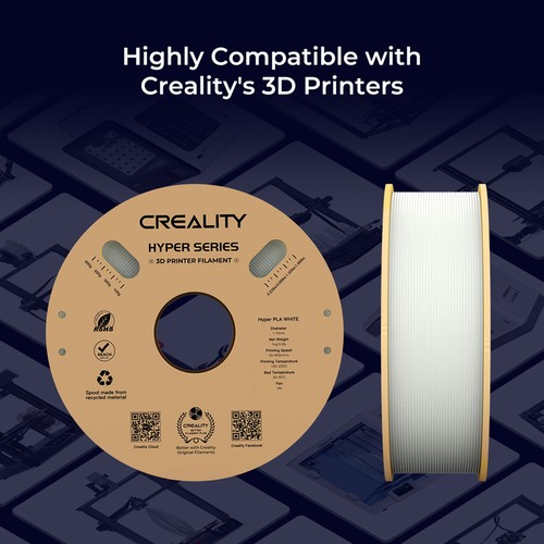 1kg/Rolle Creality Hyper PLA Filament 1.75mm glatte Filament für 3D Drucker D2I9 - Photo 3/56