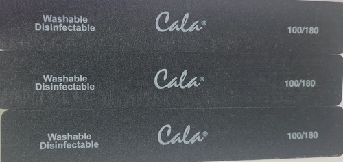 CALA JUMBO Black Nail File 100/180 REF:70126, 3 Count Washable Disinfectable