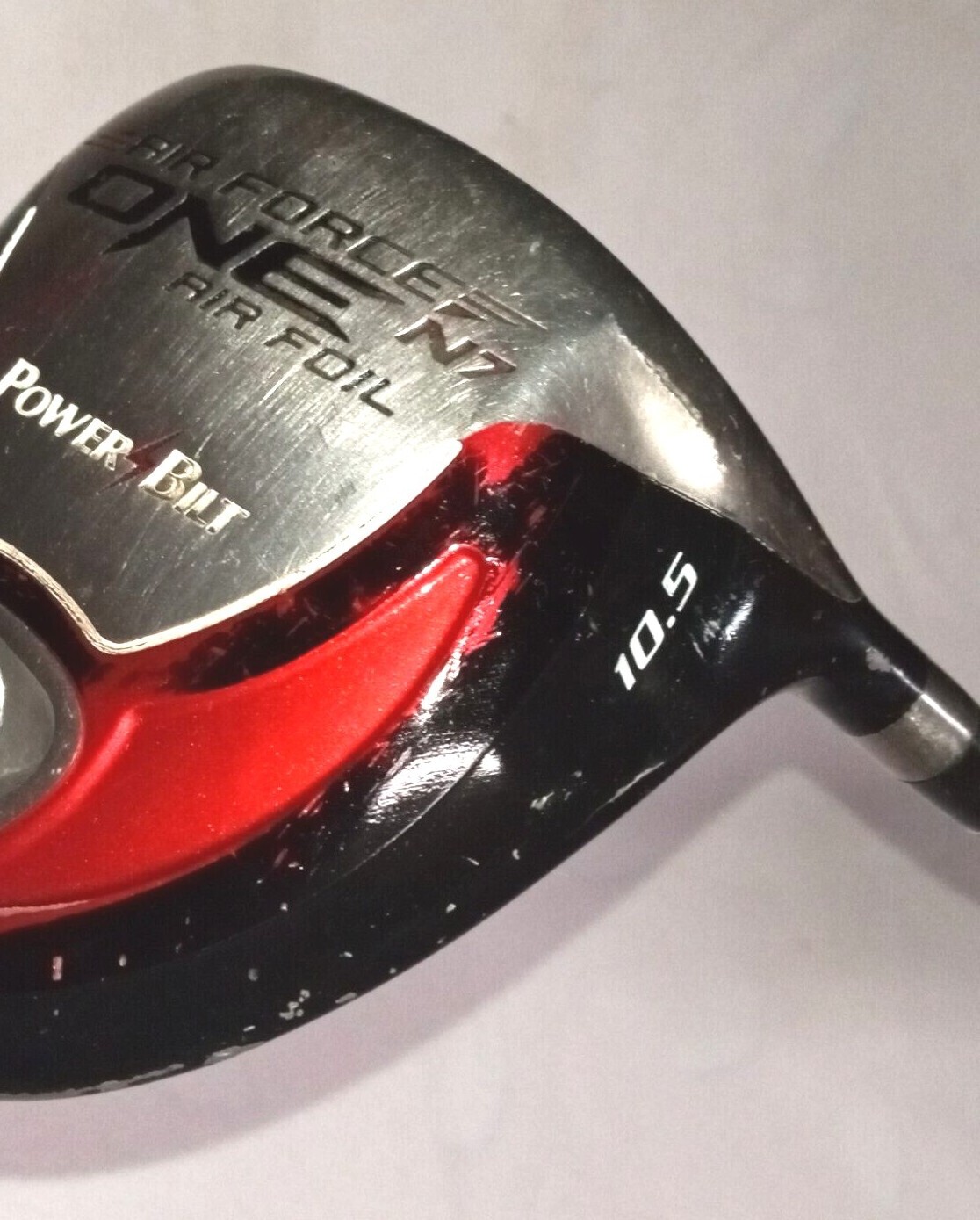 Powerbilt Air Force One N7 Air Foil Driver golf club 10.5 has damage