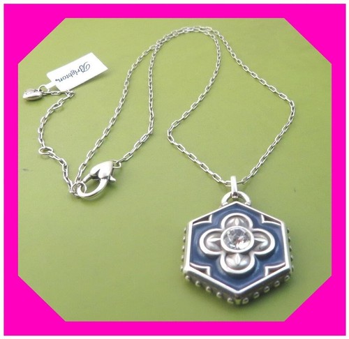 BRIGHTON FASHIONISTA Arabesque BLUE Cross Shine On NECKLACE NWtag $70 50% - Picture 2 of 3
