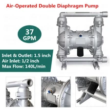 Air-Operated Diaphragm Pump Double 1.5 inch Inlet & Outlet,37GPM Petroleum Fluid