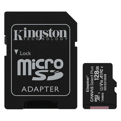 KINGSTON 128GB microSDHC Canvas Select Plus 100MB/s Kamera Smartphone