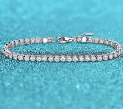 4,4ct Tennisarmband 15-20cm Laborgefertigt VVS1/D/Top Diamant Testpass