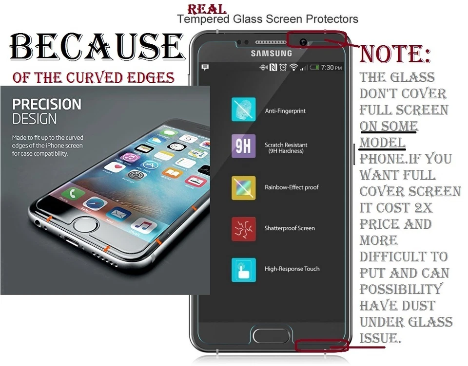 2.5D 9H vidro temperado REAL TODO Xiaomi Mi Redmi Note protetor de tela HD Vitre - Imagem 4 de 4