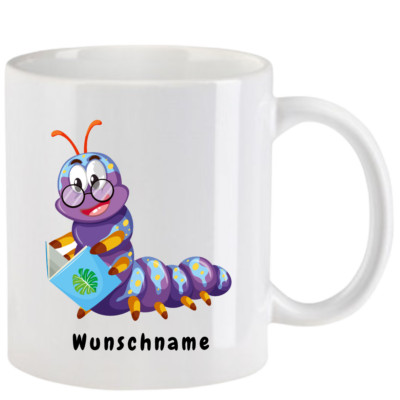 Tasse Raupe - mit oder ohne Wunschname - 10 Motive