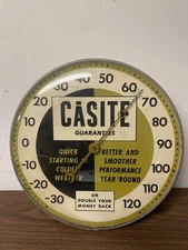 Vintage Rare Casite Bubble Glass Advertisement Thermometer