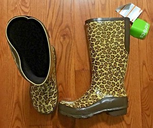 cheetah rain boots