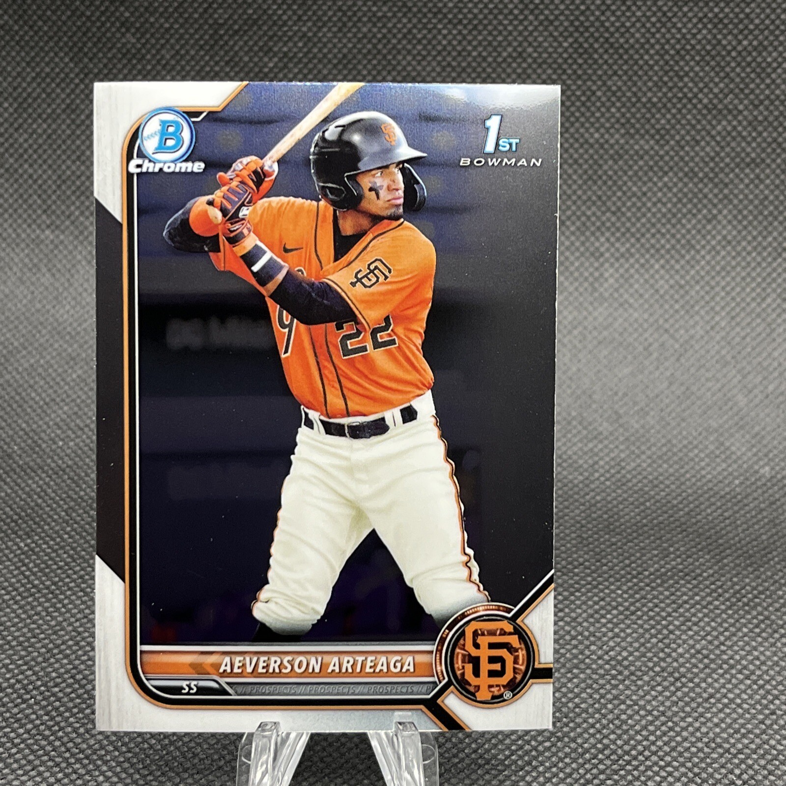 2022 Bowman Aeverson Arteaga 1st Chrome #BCP-82 Giants