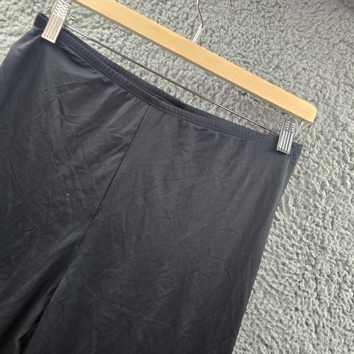 TS Taking Shape Womens Cropped Leggings Plus Size S Black Red Stretch Knit - Picture 3 of 15