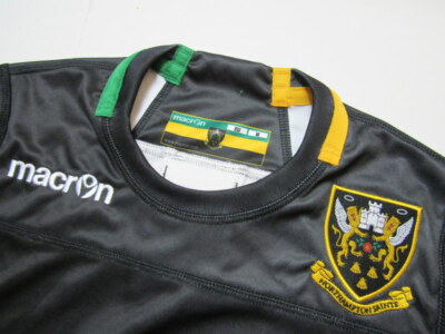 Maillot De Rugby Northampton Saints Macron - Taille XL Extra Large - Modèle Joueur - Occasion Avec Petite Tache