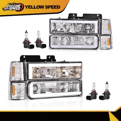 1994 Gmc Sierra 1500 Front Bumper Spec-D Headlight Assembly Kit For 94-98 Chevy C/K Pickup & Tahoe - With Corner Lamps 97 Chevy 1500 Headlights - Foto 10
