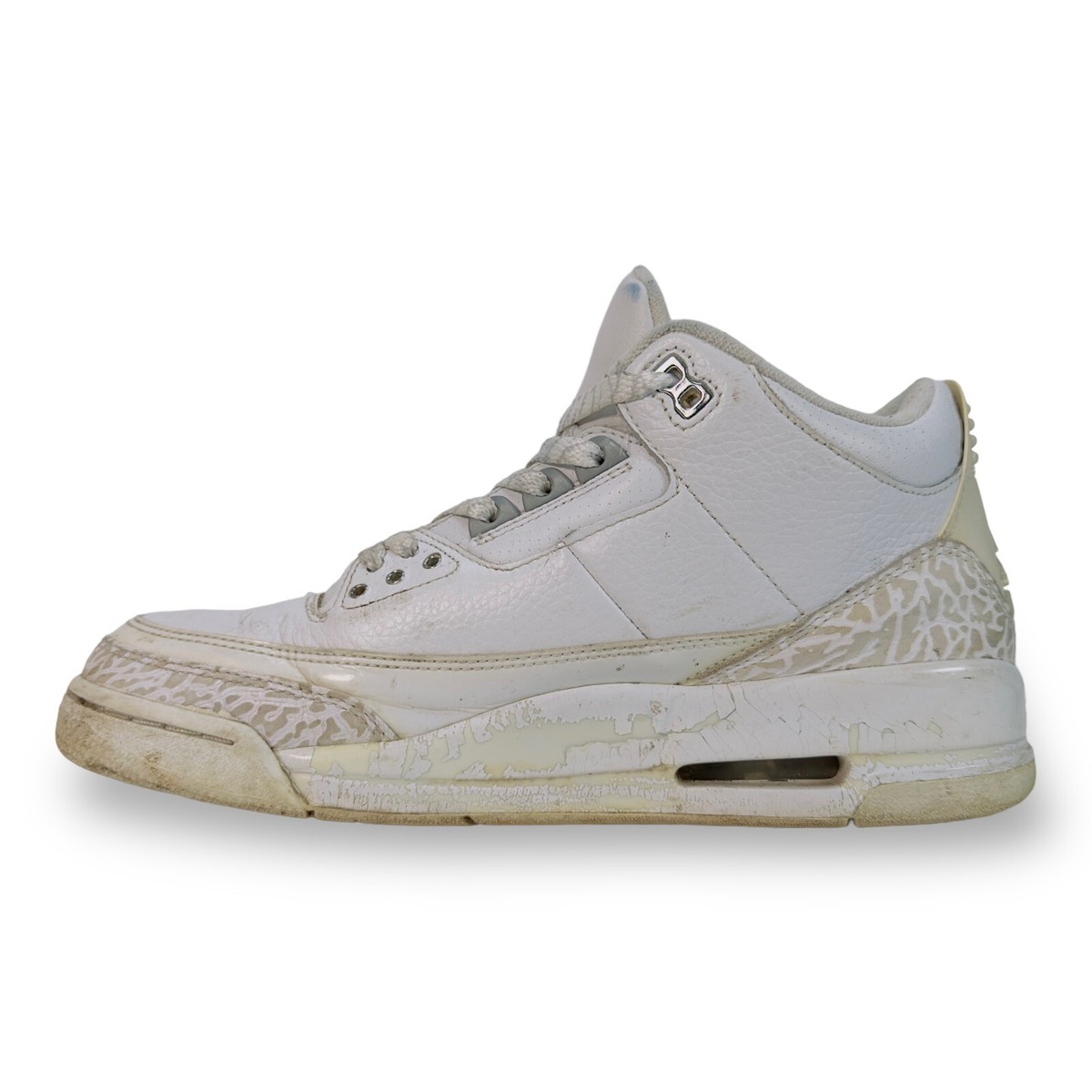 Jordan 3 Retro Pure Money White Metallic Silver 2007 UK8.5 Jordan 3 Retro Pure Money White Metallic Silver 2007 UK8.5