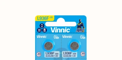 2 x Vinnic AG9 LR936 Knopf Zellen Uhrenbatterie L936/SR936/SR45/394/524/RW33