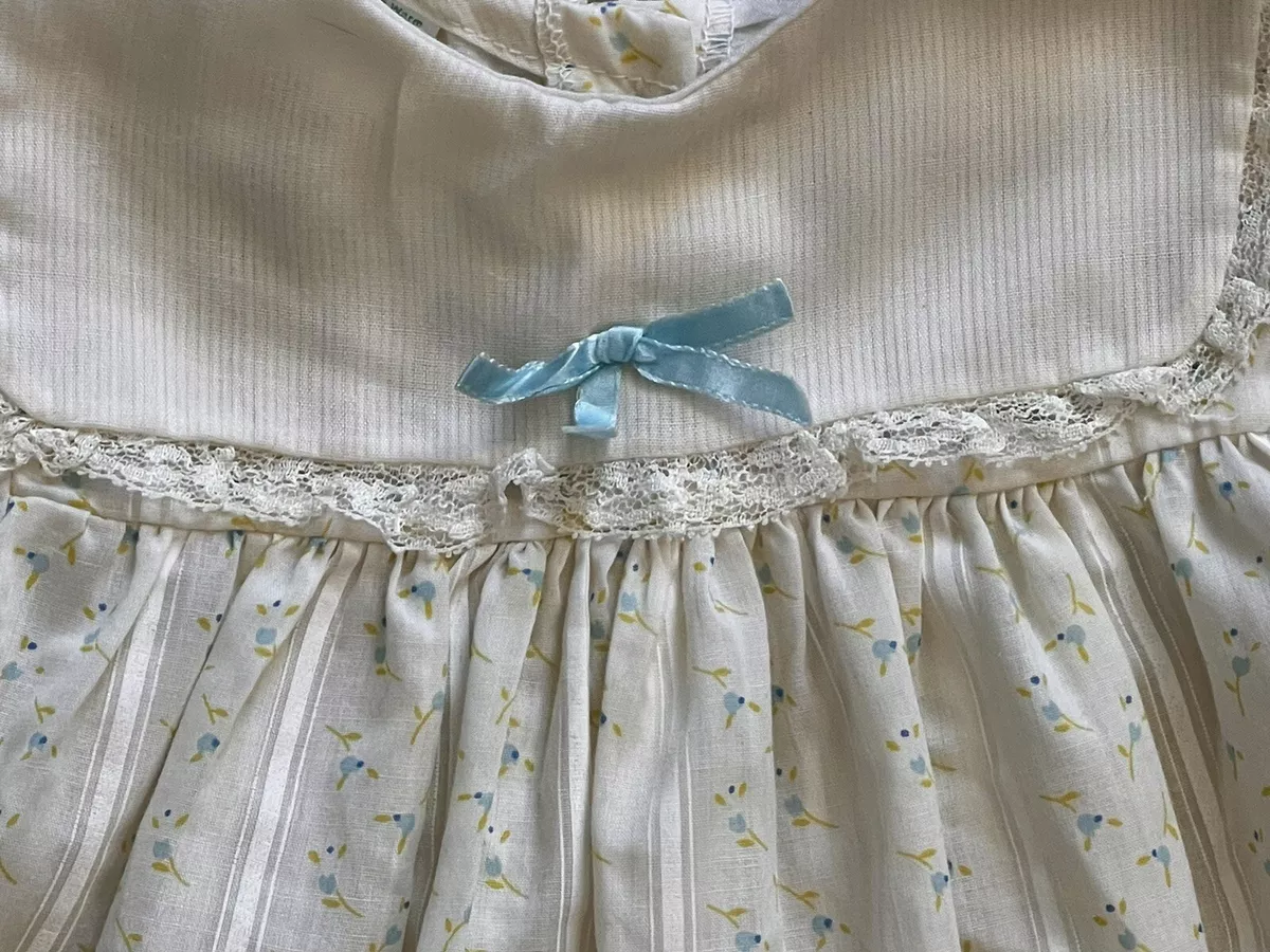 Vintage Toddle Time JCPenney Baby Girl Dress Lace Trim Floral Size