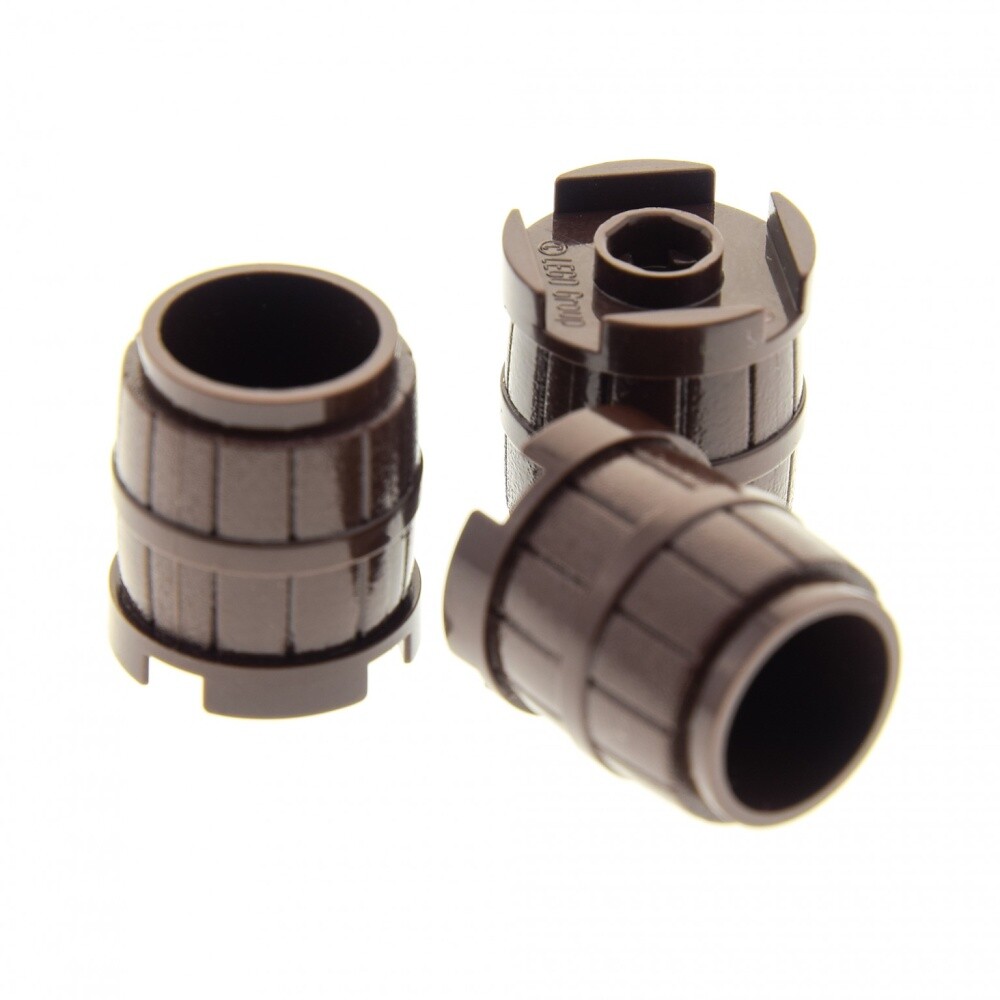 3x Lego Barrel 2x2x2 Dark Brown Small Star Wars 10236 4536677 26170 2489