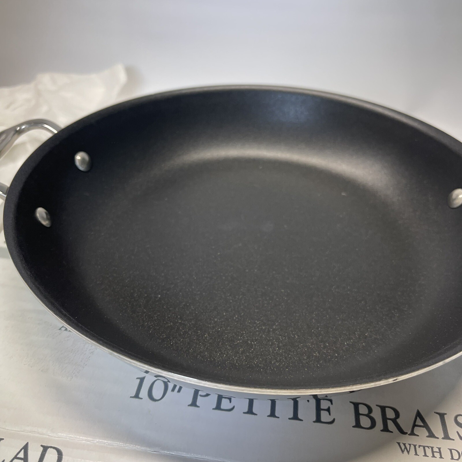 AllClad D3 Stainless 10" Braiser/Paella Pan with Domed Lid eBay