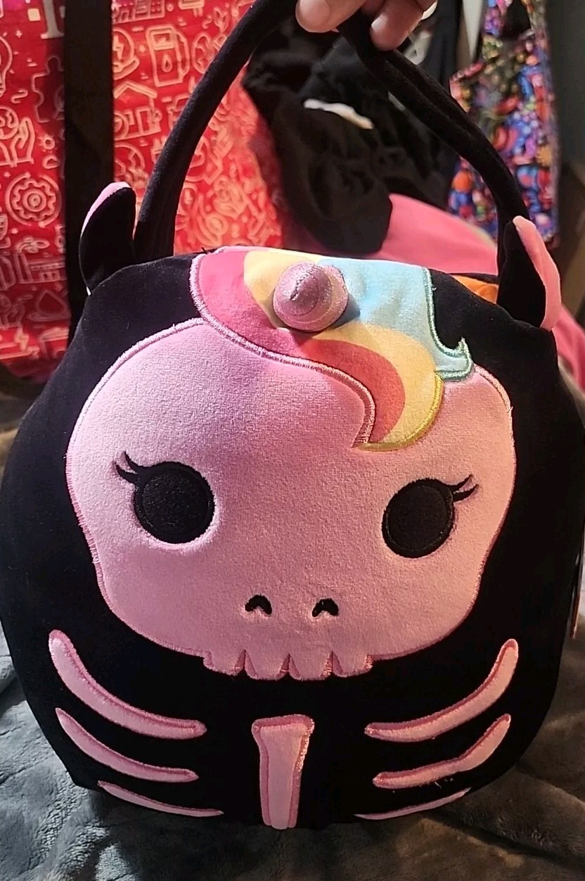 Squishmallows Sketlana the Skeleton Halloween Treat Pail