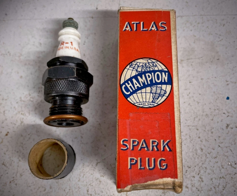 Originale 1927 - Typ: R-1 - Oldtimer Zündkerze m. Seitenstegelektrode, Rennkerze - Bild 2 von 4