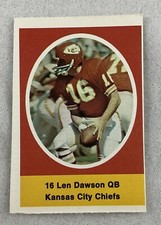 NFL 1972 Sunoco Football Stamp-Kansas City Chiefs-Len Dawson (Purdue)
