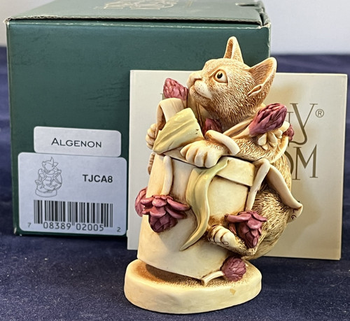 Harmony Kingdom ~ ALGENON  ~Cat in Flower Pot~UK Made~NIB~ Infinity~Nice Color