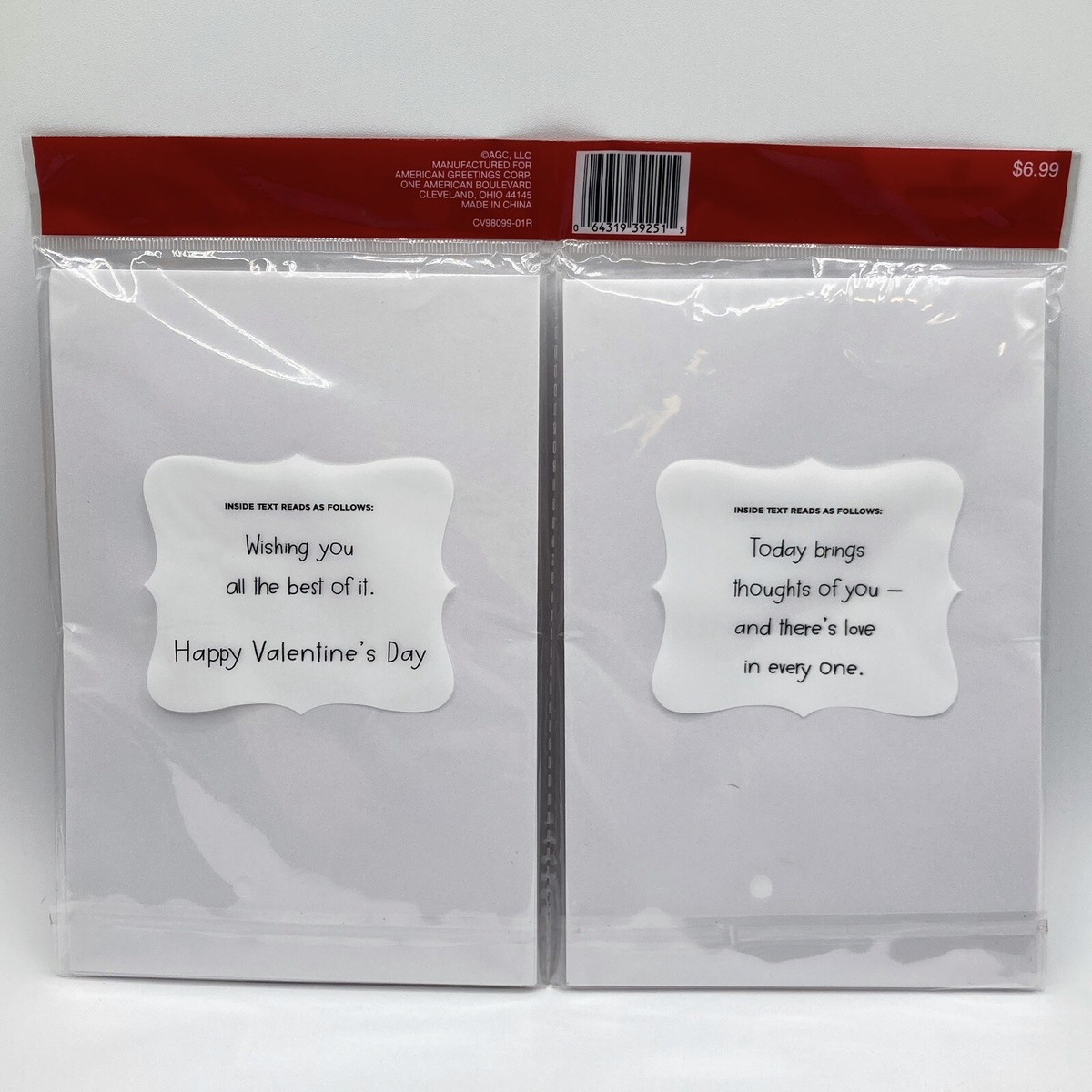 Pink & Purple Love & Friendship Valentine's Day Cards 6-Pack 2