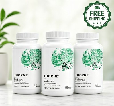 Latest Thorne, Berberine, Dual Action Formula, 1,000 mg per serving, 60 Caps 