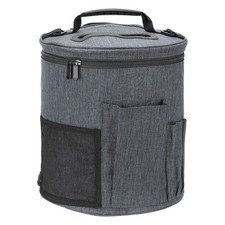 Stricktasche f&uuml;r Yarn Storage, H&auml;kel-Etui mit Seitenfach Grau