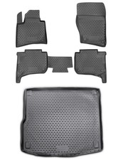 TPE Kofferraumwanne Fußmatten Set für VW Touareg 2 2010- Laderaumwanne Matten