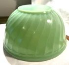Jadite Swirl MIxing Bowl 8" Very Good Condition