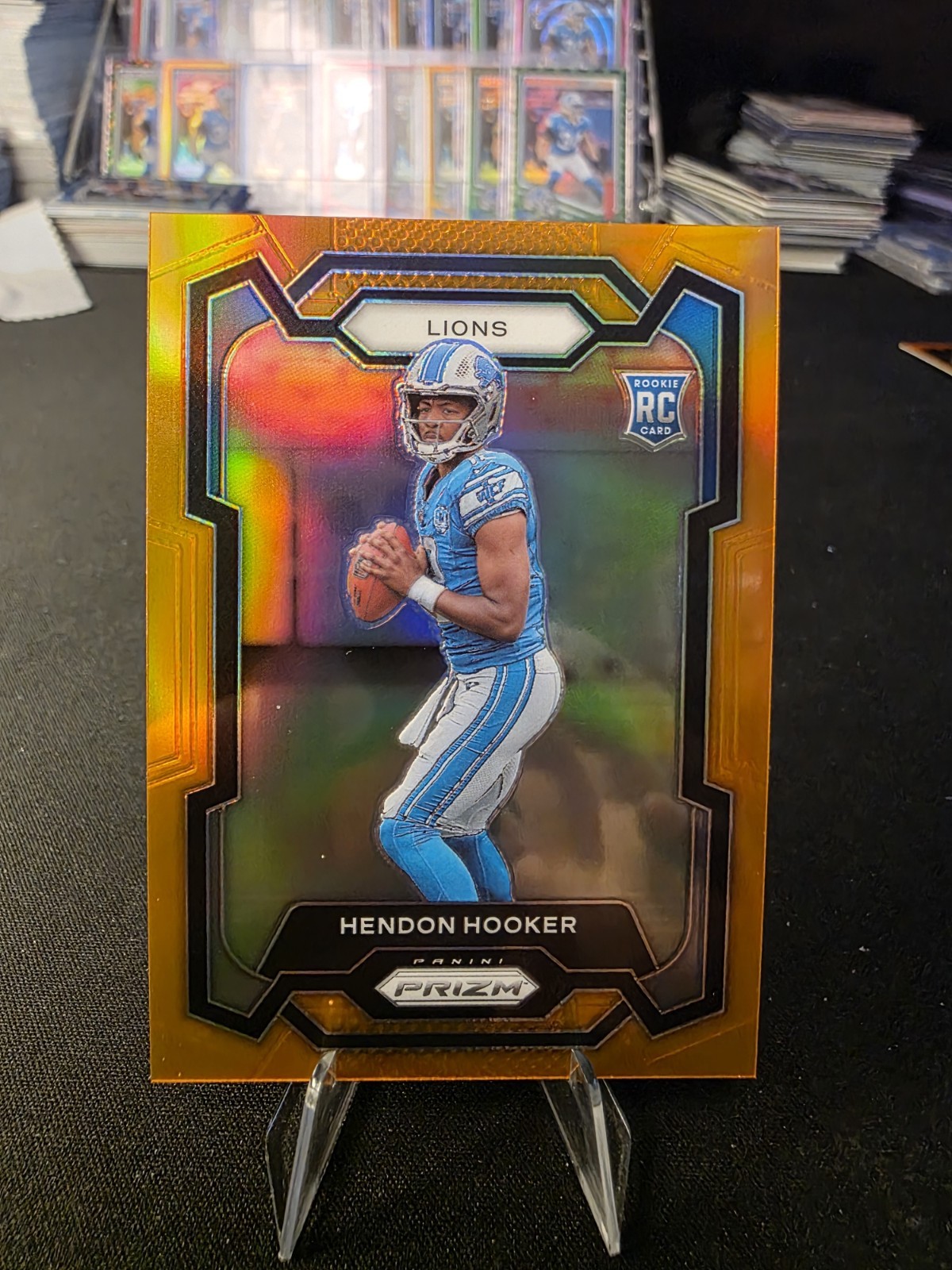 2023 Panini Prizm Hendon Hooker #329 Orange Rookie /249 Lions RC