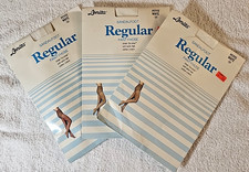 Lot of 3 Vintage Lenita Sandalfoot Regular PETITE WHITE Pantyhose