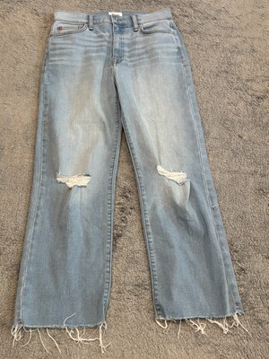 Hudson Jeans Womens 26 Noa High Rise Straight Stretch Light Wash Casual Denim