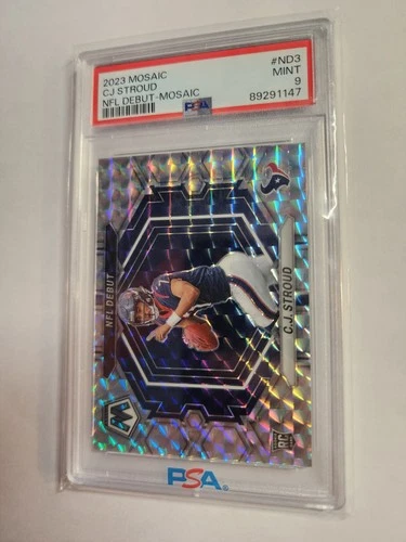 2023 Mosaic NFL Debut Silver Mosaic Prizm Rookie C.J. Stroud #ND-3 PSA 9