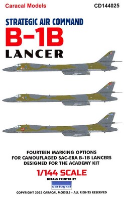 Caracal Decals 1/144 ROCKWELL B-1B LANCER Strategic Air Command