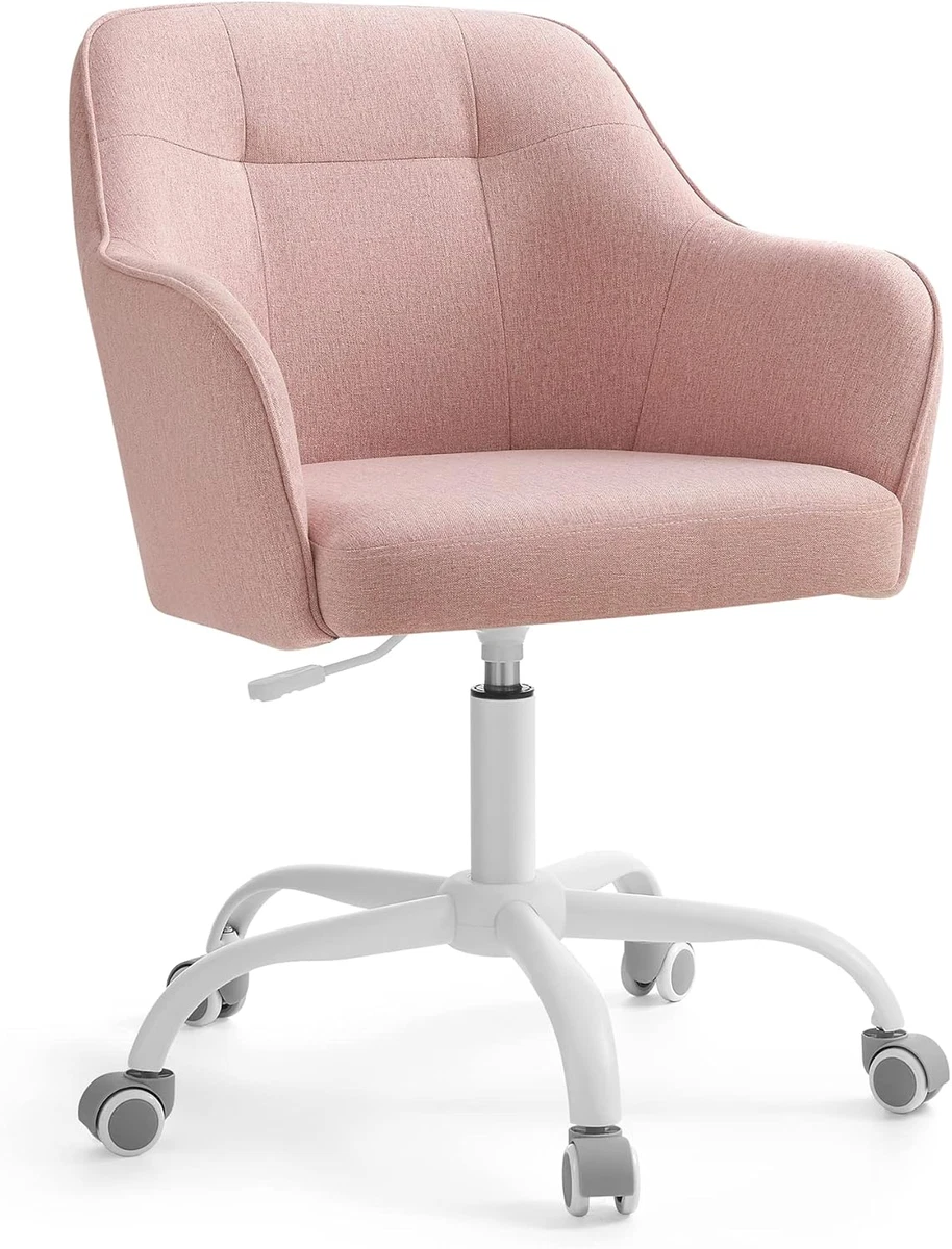 FurnitureR Sedia Da Scrivania Girevole Rosa - Senza Braccioli, Regolabile In Altezza Per Ufficio E Casa - 2