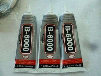 (3) B6000 Clear Multi-Purpose Adhesive Waterproof Glue 1.68oz 50ml