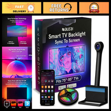 Smart TV Backlight Sync for 70-85" TVs - Camera Color Match, RGB LED Strip, Voic