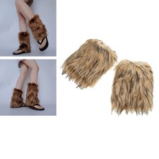 Women Faux Furs Leg Warmer Party Costumes Warm Fuzzy Leg Warmer Boot Cuffs Cover