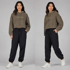 Lululemon Scuba Oversized Fleece Hoodie Sherpa Pullover Khaki Green Womens