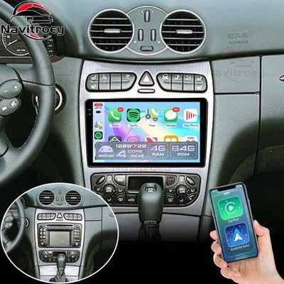 Autoradio Für Mercedes Benz CLK W209 C209 2002-2004 CarPlay Android 15 GPS 4+64G