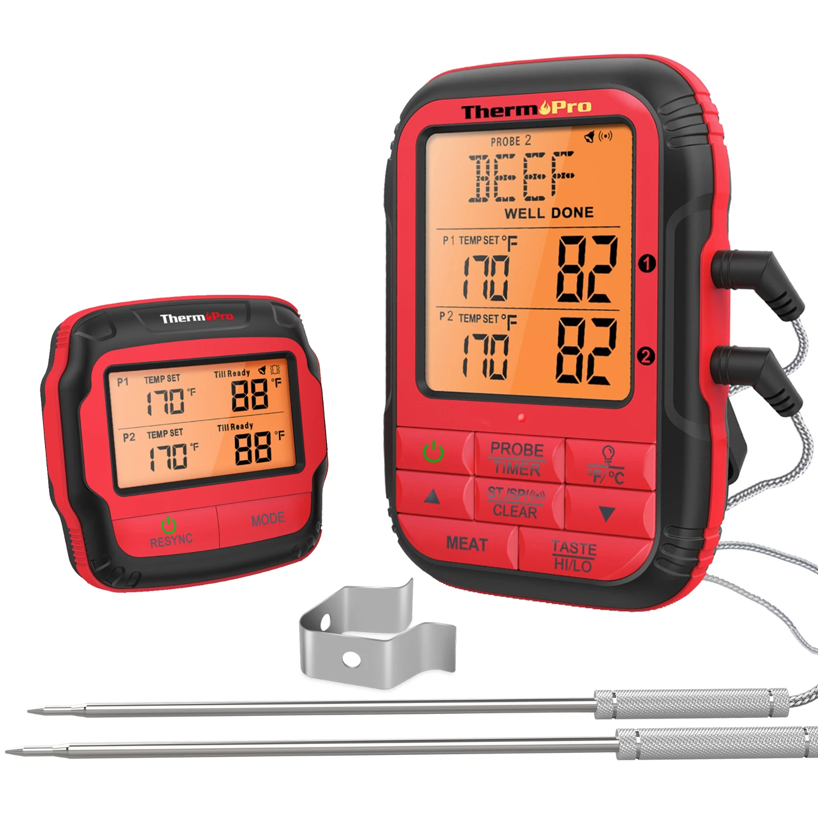 ThermoPro TP828BW 500FT Wireless Dual Probe Meat Thermometer - No Phone, No App!
Opens in a new wind