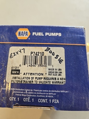 #ad #ad P74210 NAPA Fuel Pump New Old Stock $35.00