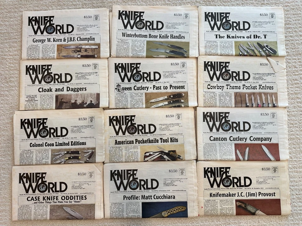 LOTE de 50+ EDICIONES Cuchillo Periódico Mundial 1981-2013 Revista De Colección Foto 2 de 4