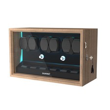LED Automatic 6 Watches Watch Winder with 6 Storage Box with Mabuchi Motors Gift