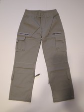 Vintage 90s Streetwear Womens Medium Baggy Strap Goth Cargo Pants Beige-Green