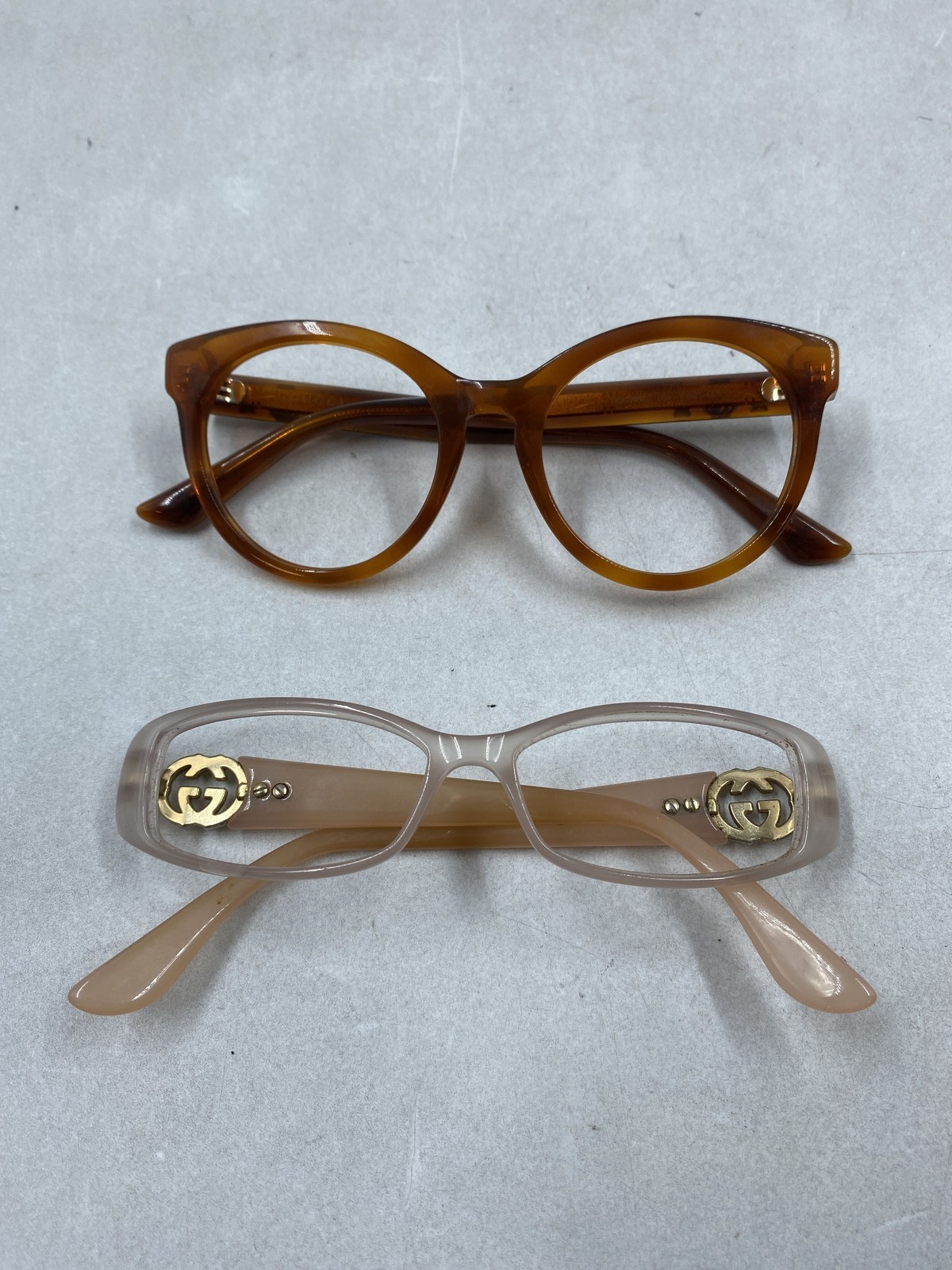 Gucci Multicolor Round Rectangle Logo Eyewear Gla… - image 1