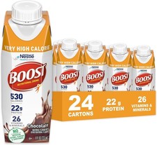 Nestle Boost Very High Calorie Complete Nutritional Drink Chocolate 8 oz 24 Ct