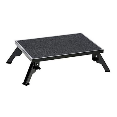  24  x 16  Adjustable RV Platform Step, Heavy-Duty Rust-Resistant Steel, 