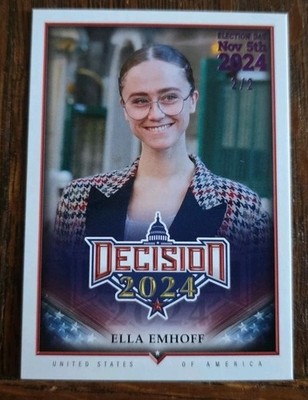 DECISION 2024 ELLA EMHOFF #167 SP Election Day Parallel Purple #'d 2/2
